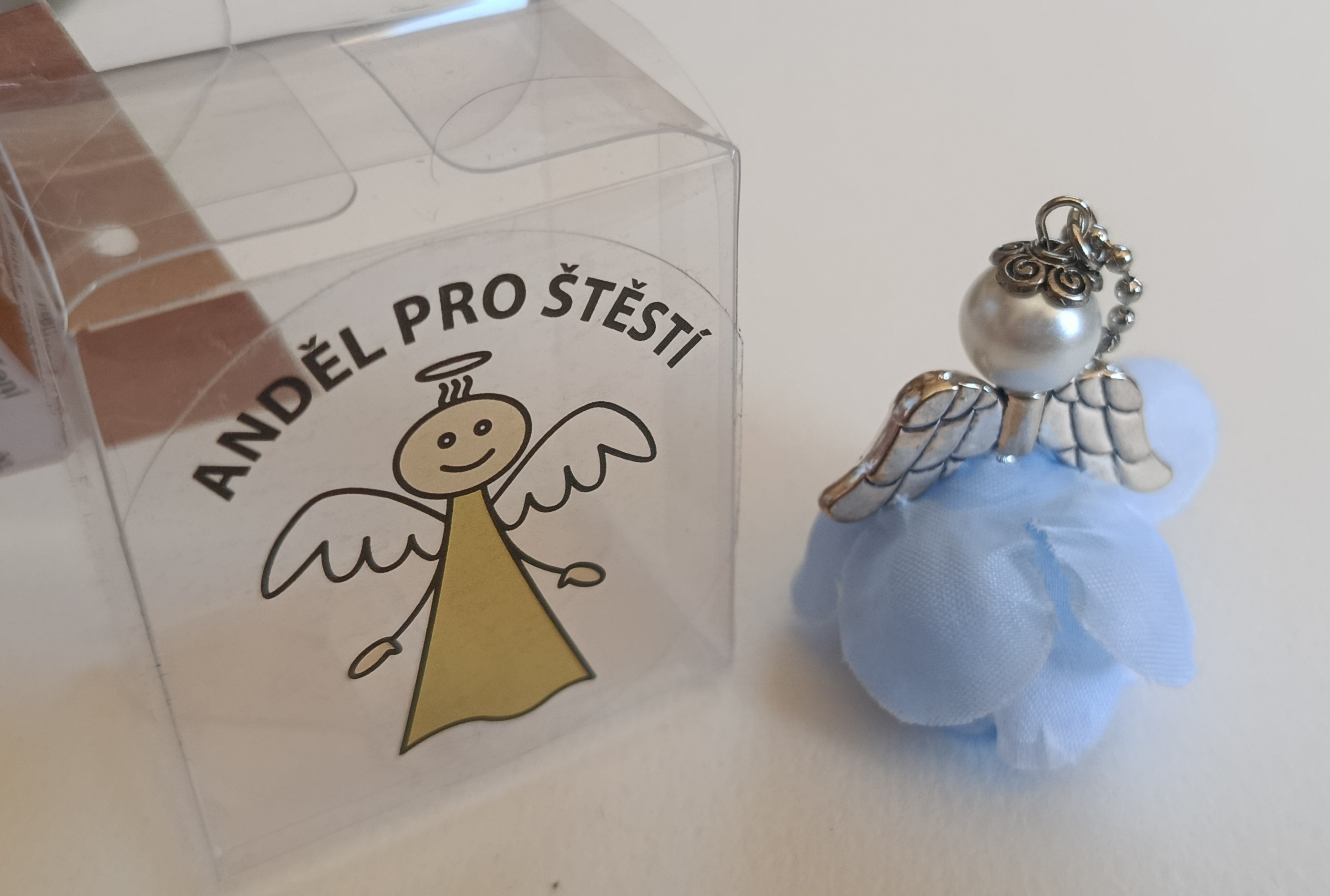 Modrý andělíček - Anděl pro štěstí - přívěsek
