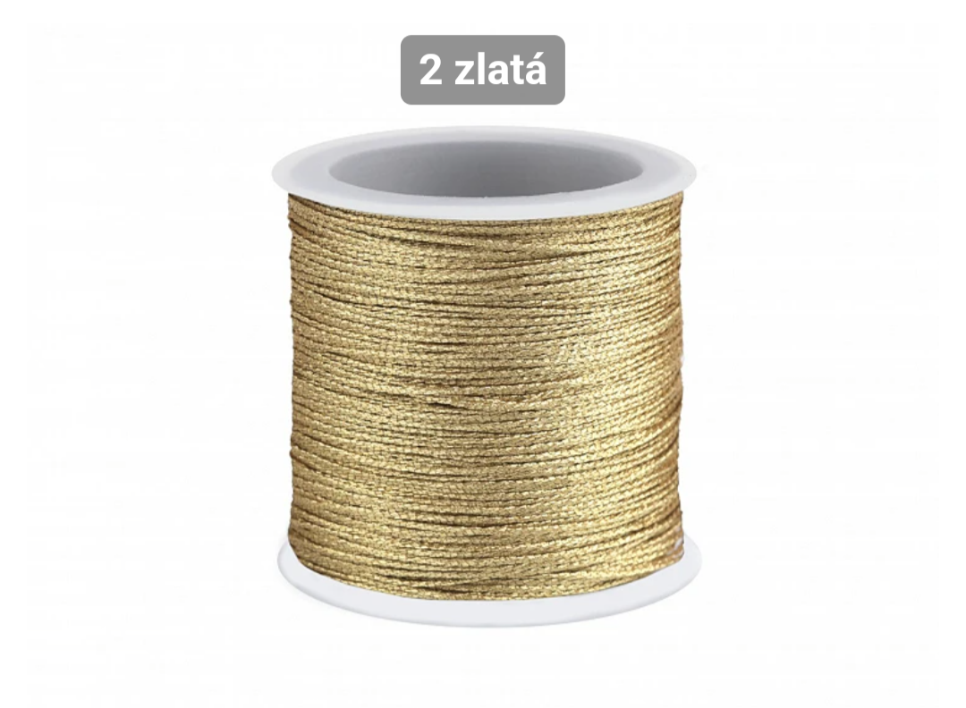 Lurexová šňůrka zlatá 