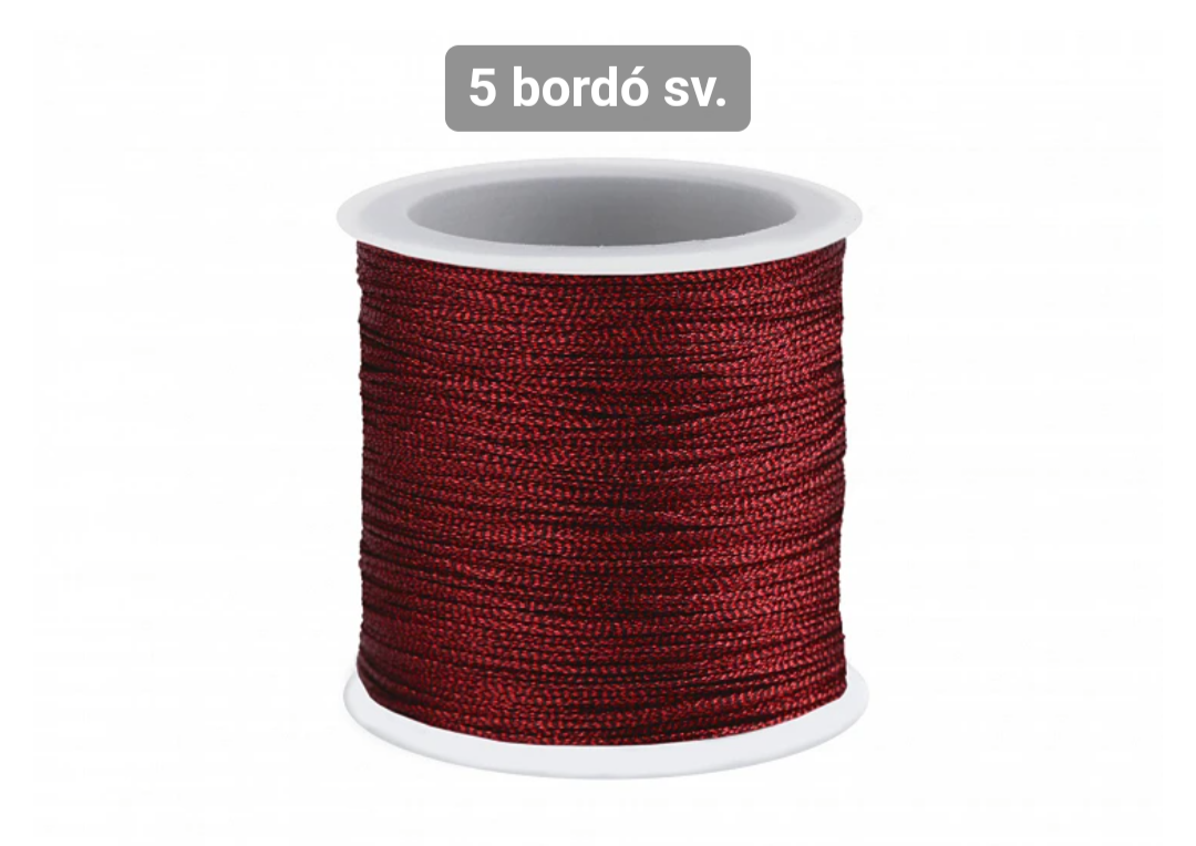 Lurexová šňůrka bordó 