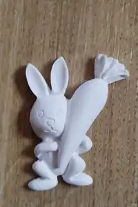 Králíček / zajíček s mrkvičkou a magnetem