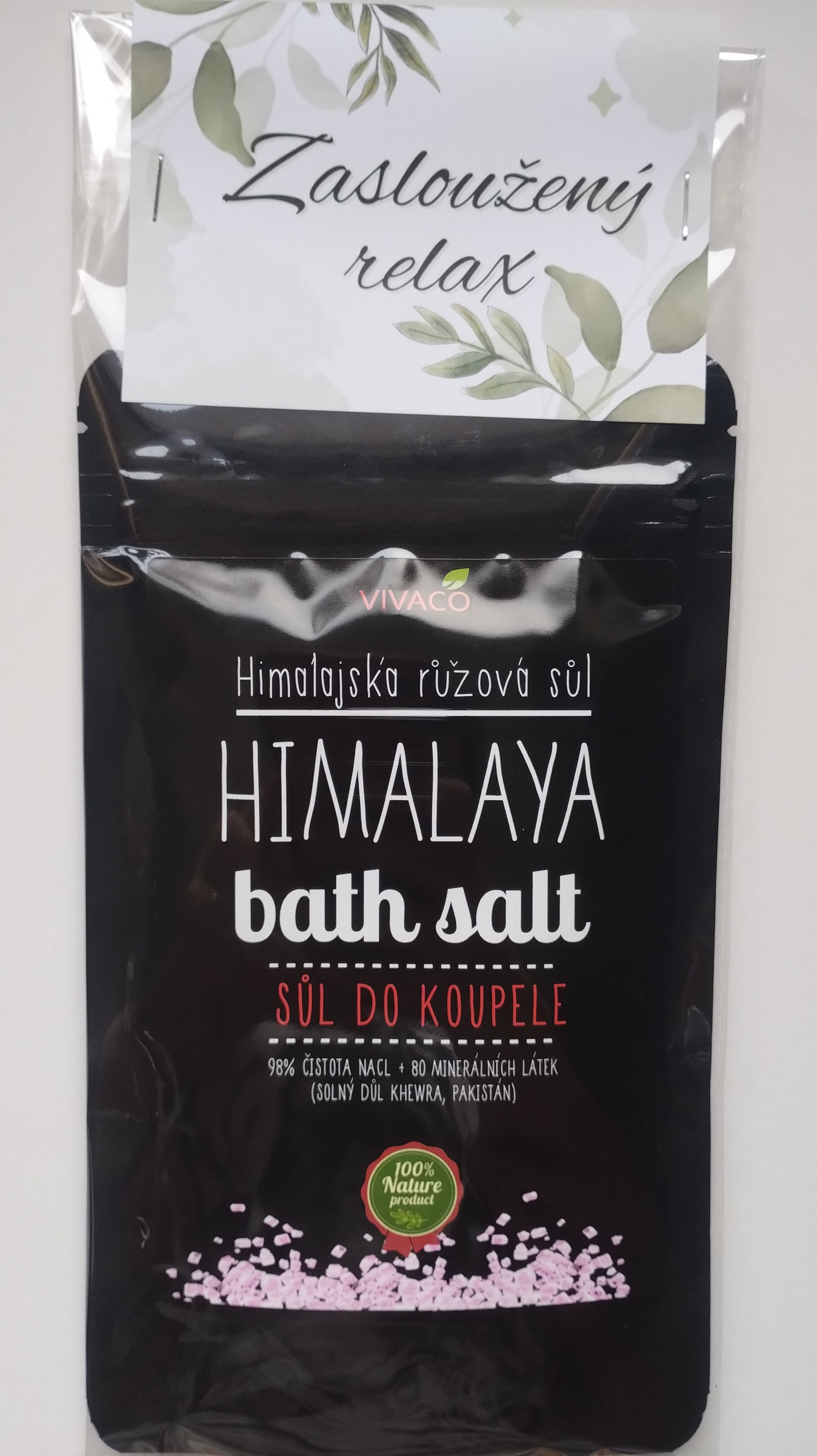 Zasloužený relax - Himalájská růžová sůl do koupele
