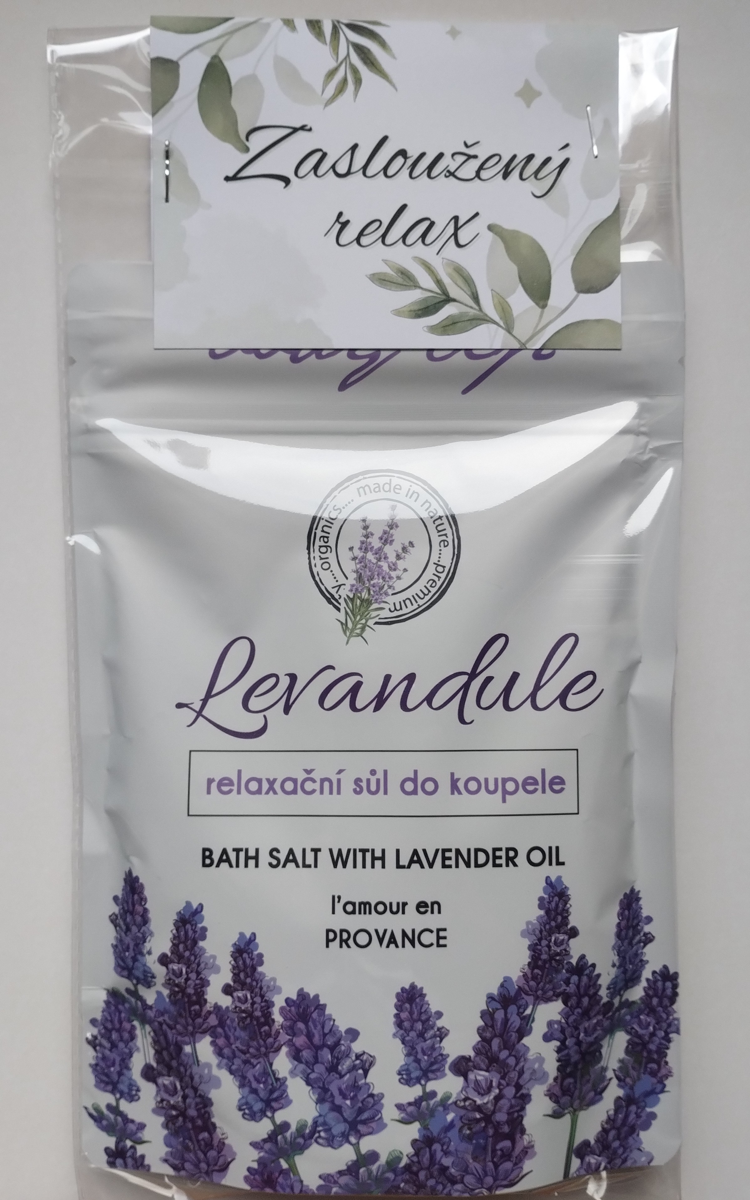 Zasloužený relax - SŮL DO KOUPELE S LEVANDULOVÝM OLEJEM BT Premium 300g