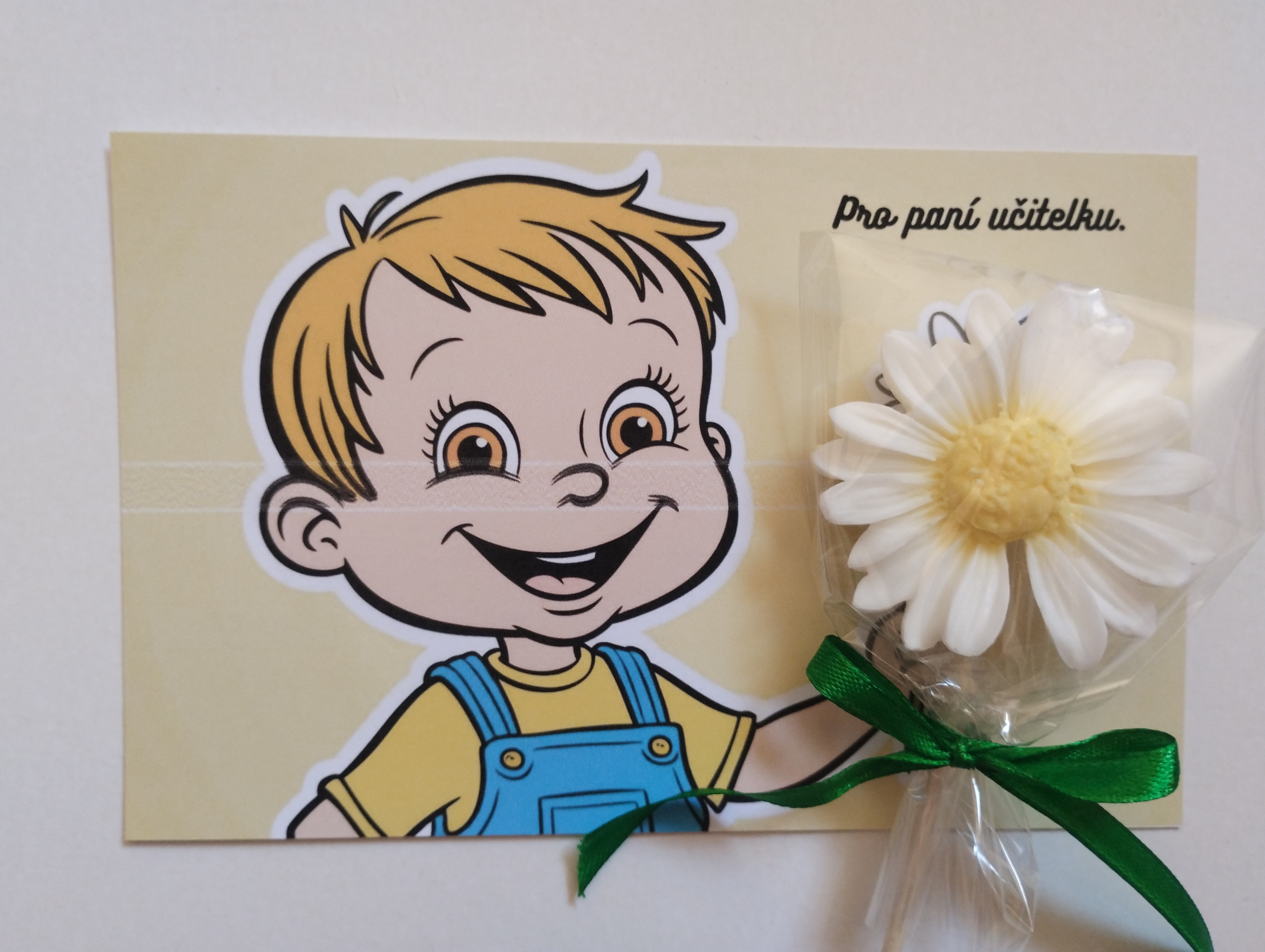 Mýdlová kytička pro paní učitelku - chlapec