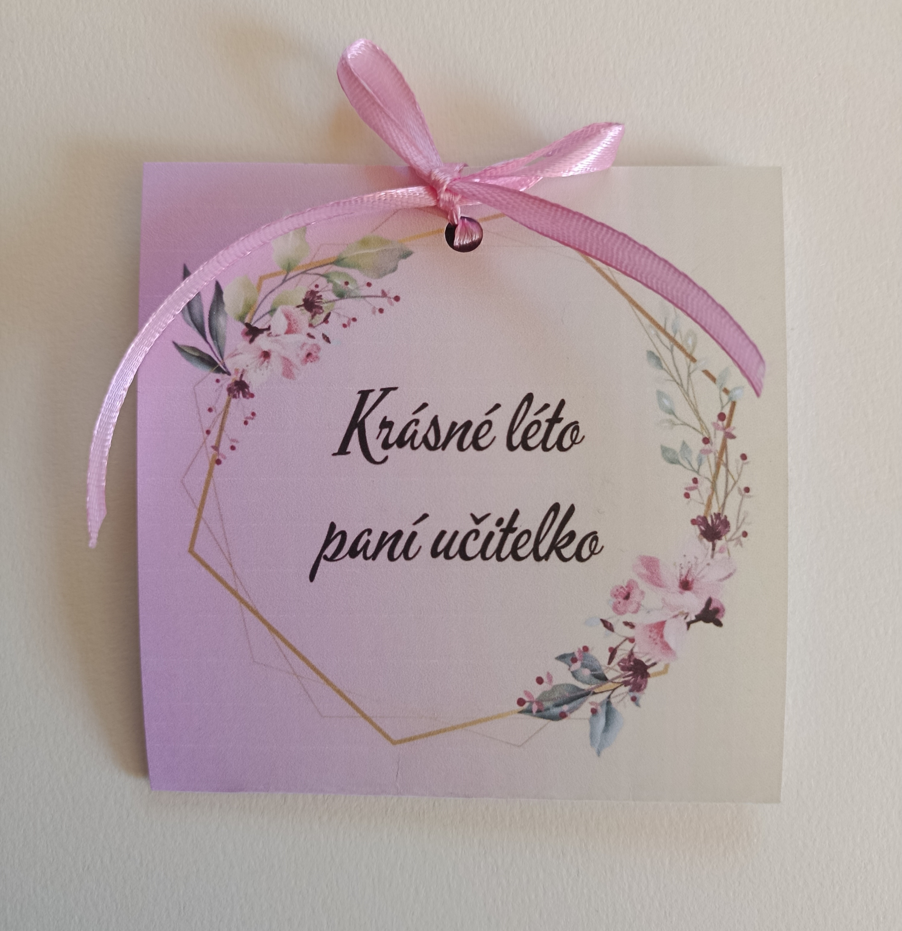 Náhrdelník se srdíčkem v dárkovém balení Pro paní učitelku