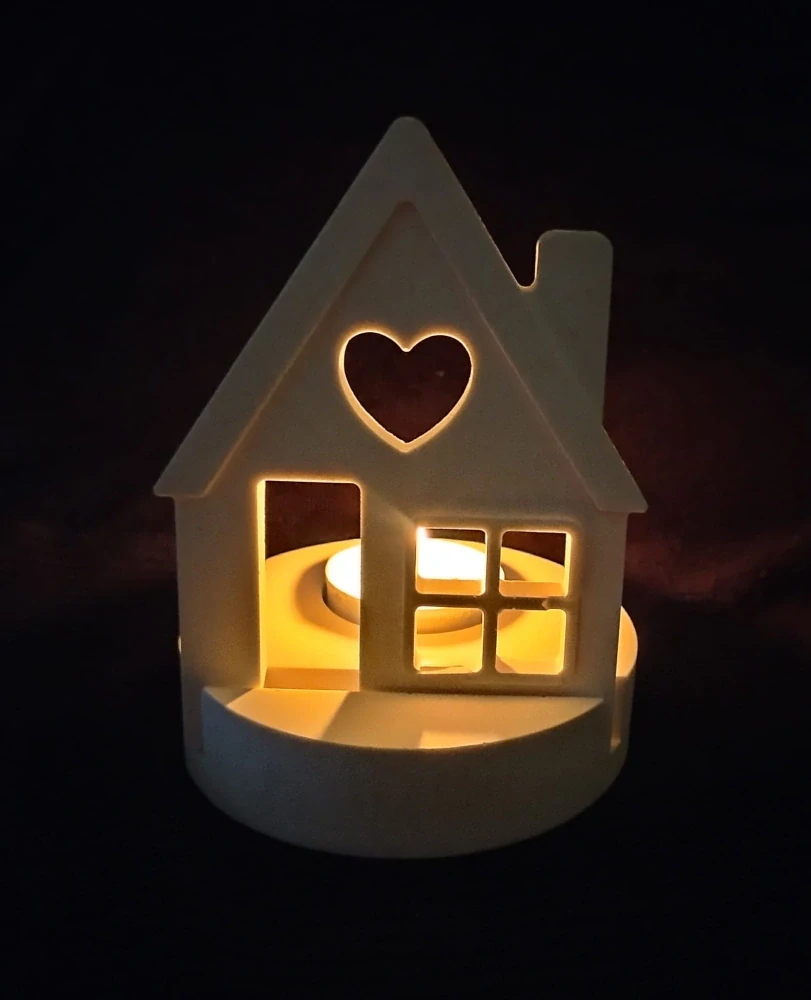 Čílko ke svícnu -  dům se srdíčkem