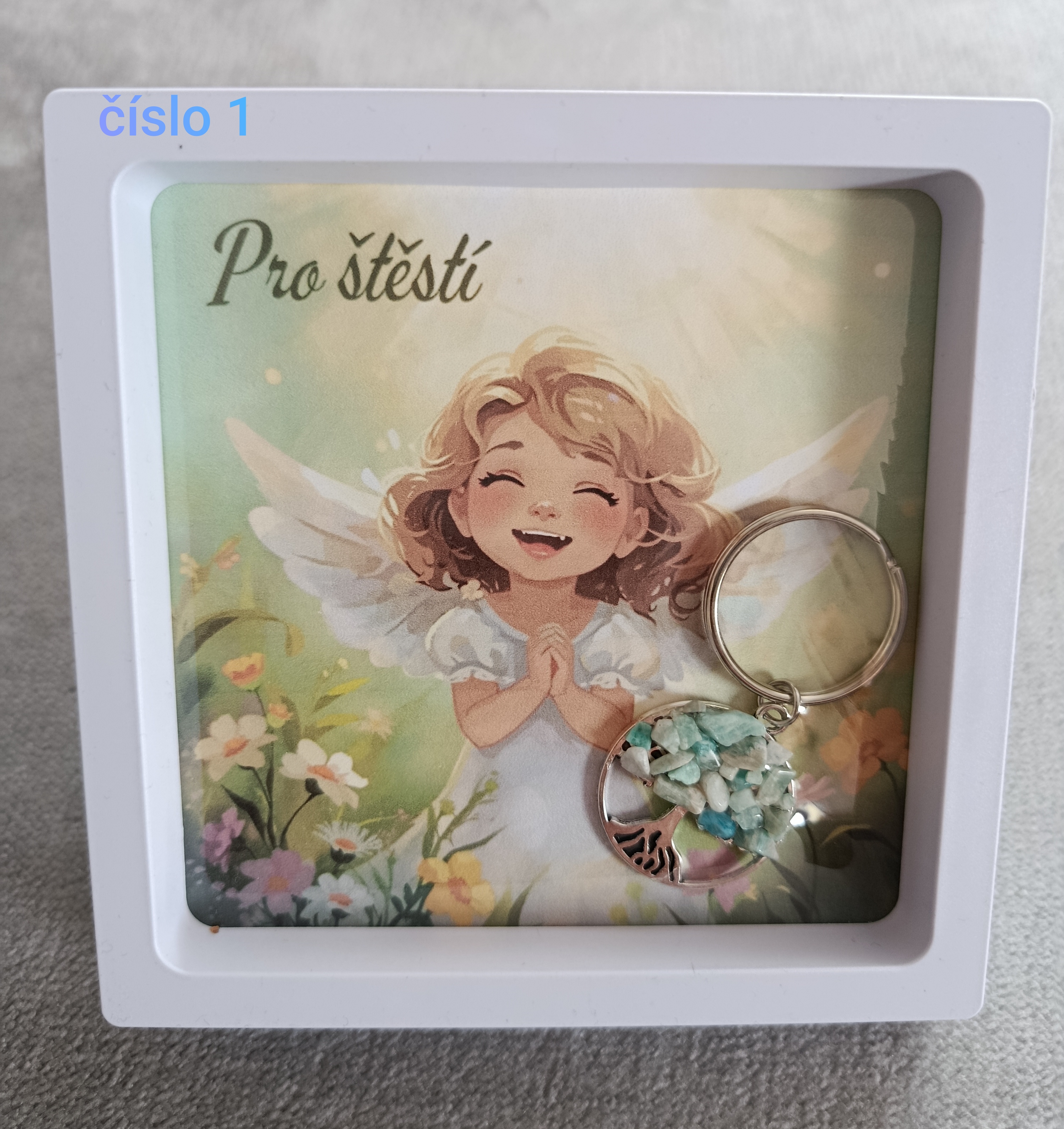 Klíčenka strom života s kamínky 