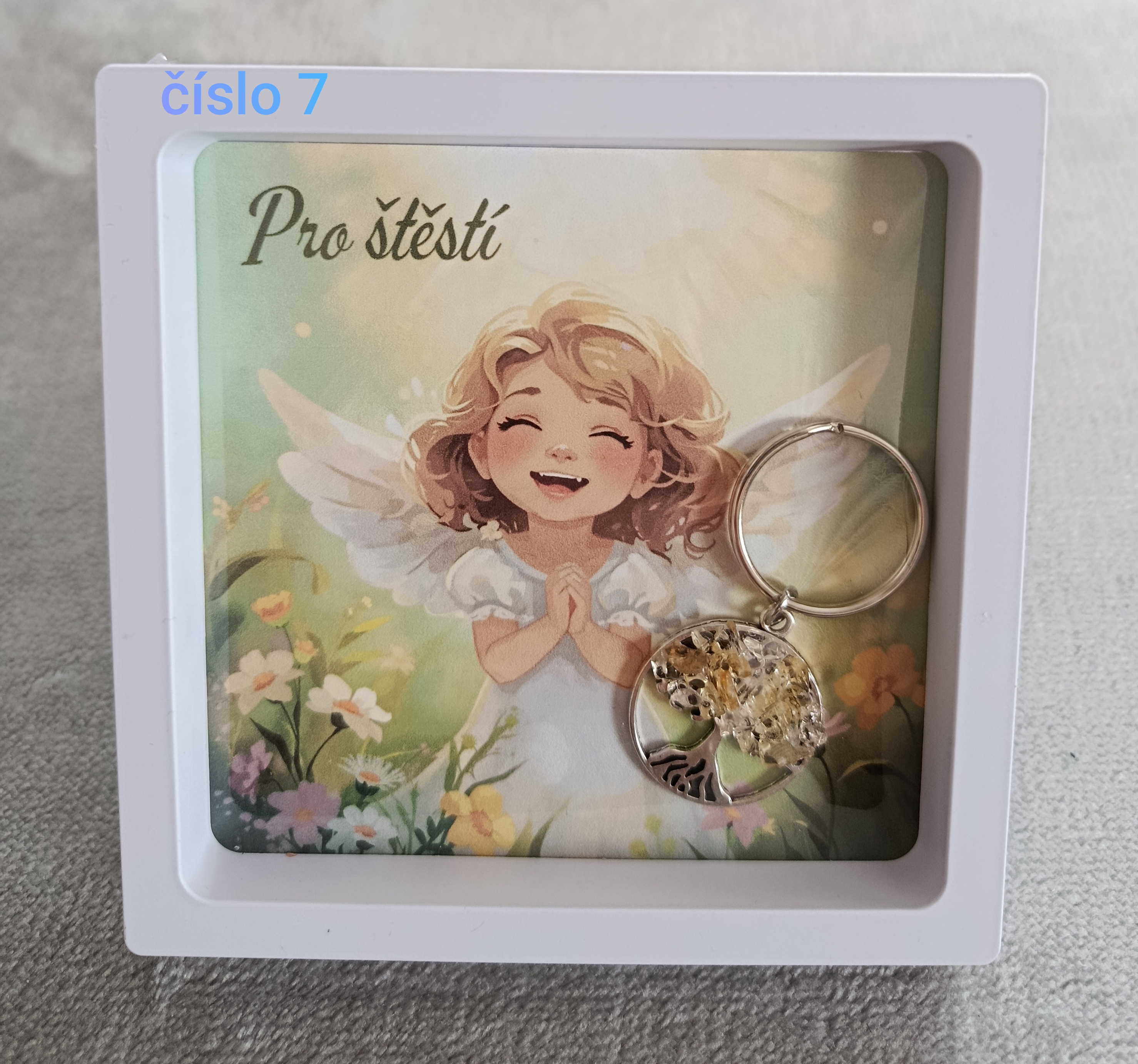 Klíčenka strom života s kamínky 