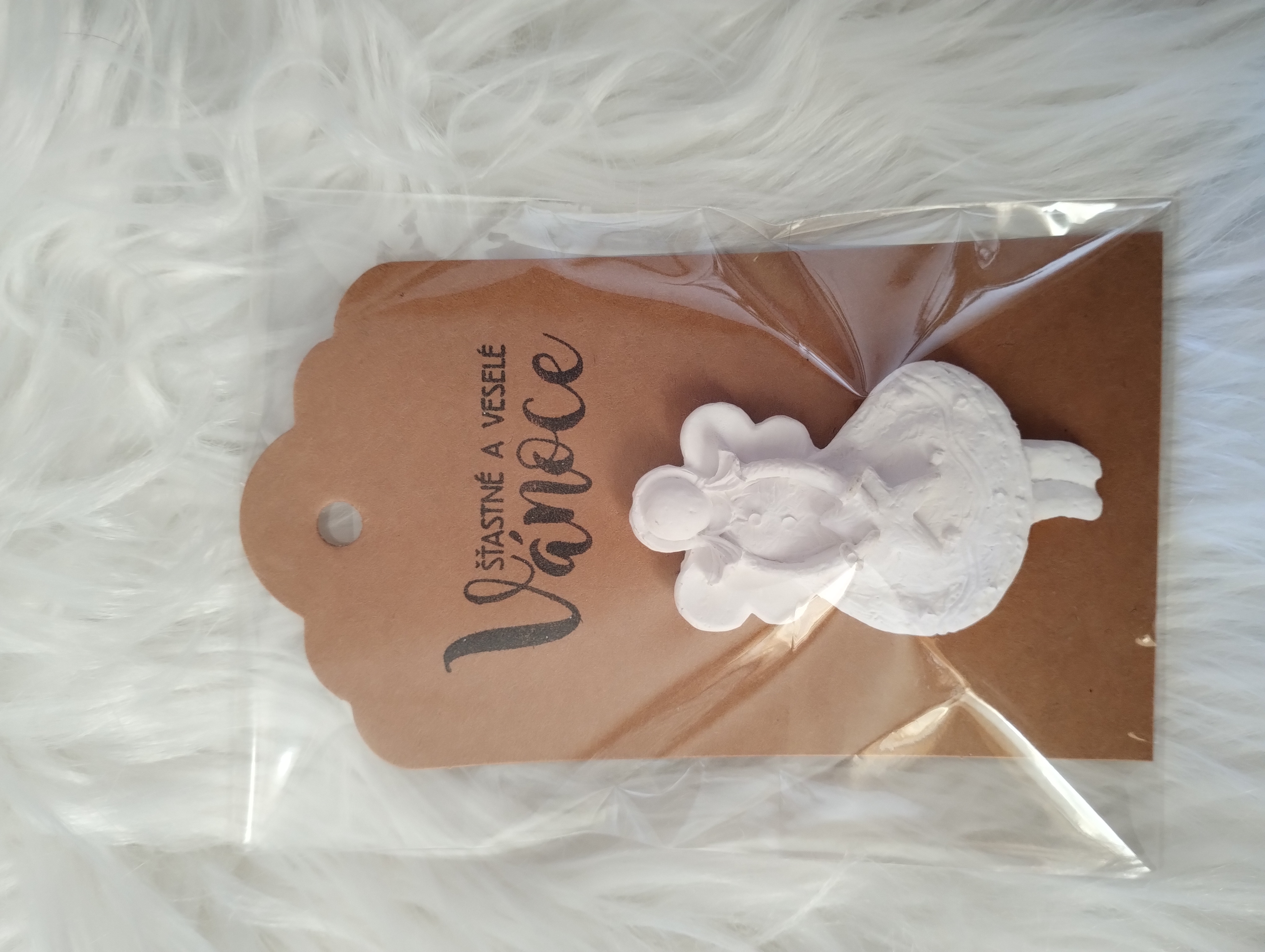 Vánoční přání s andělkou