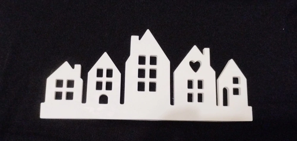 Čílko ke svícnu -  řada domečků