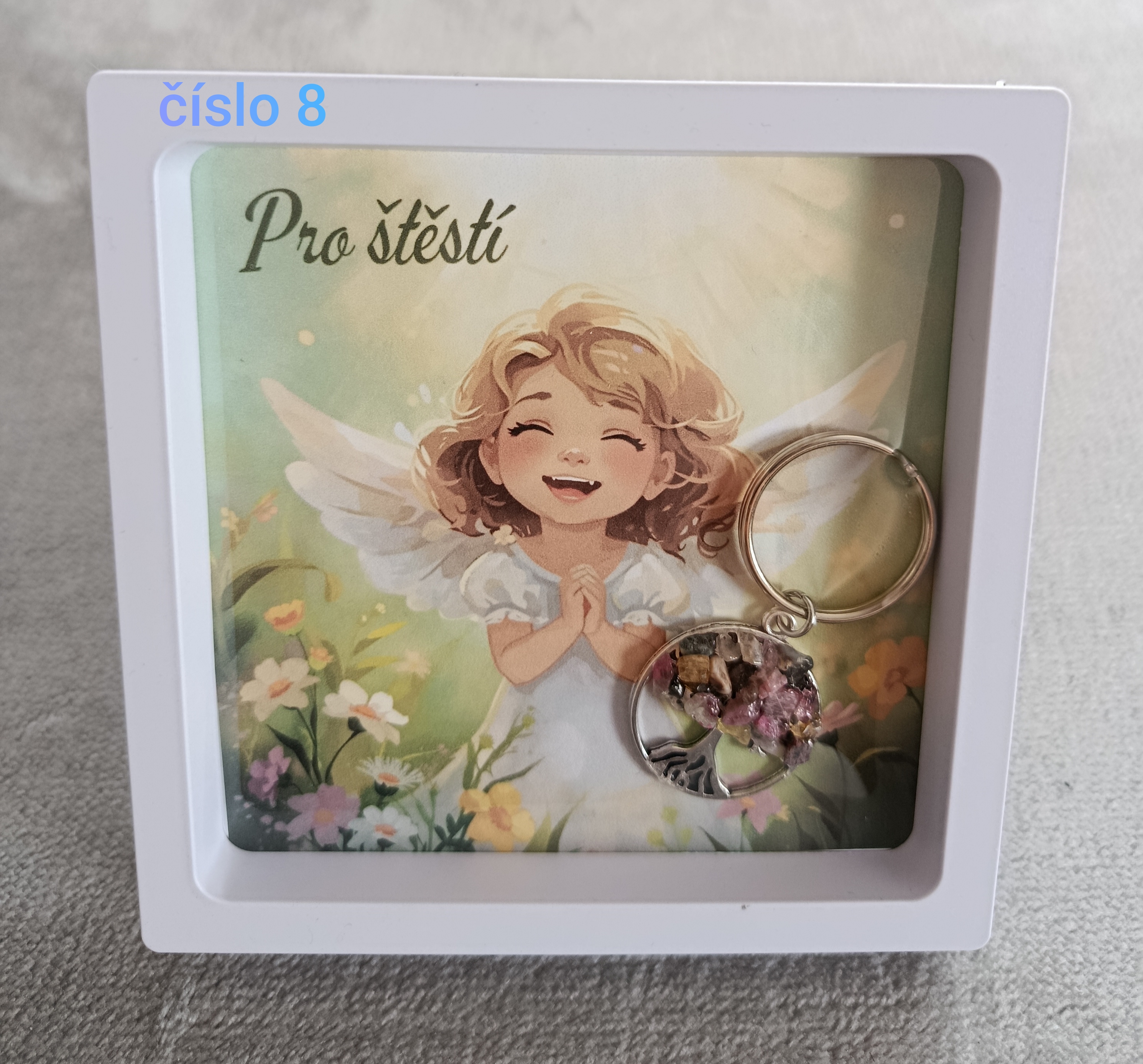 Klíčenka strom života s kamínky 