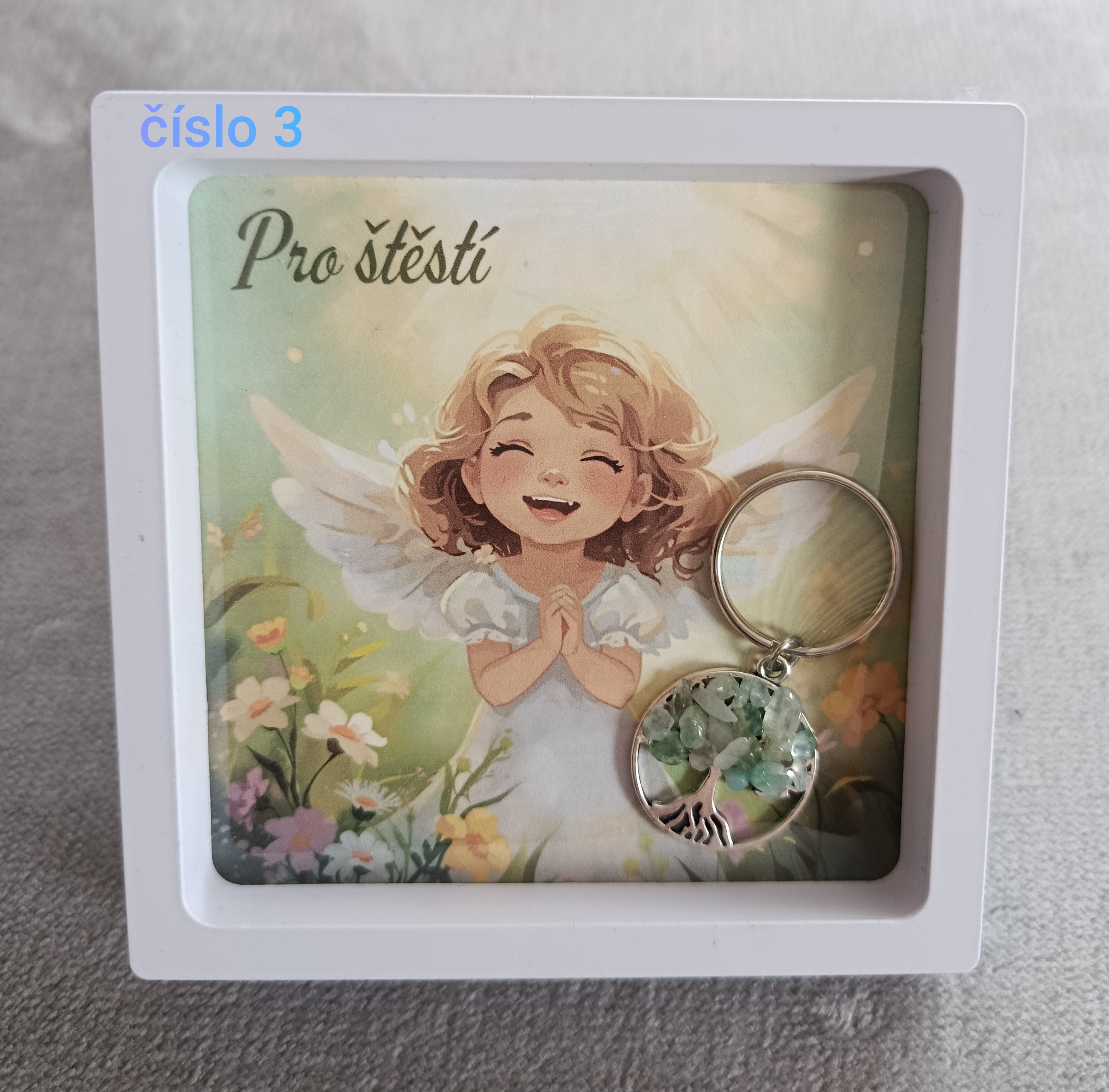 Klíčenka strom života s kamínky 