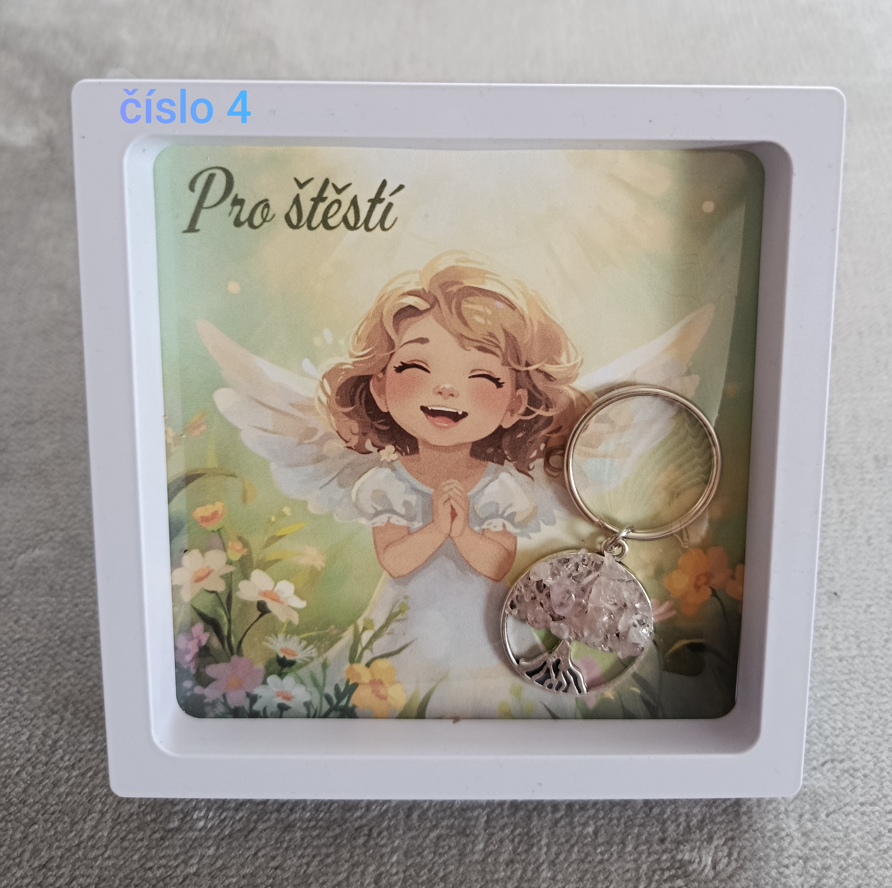 Klíčenka strom života s kamínky 