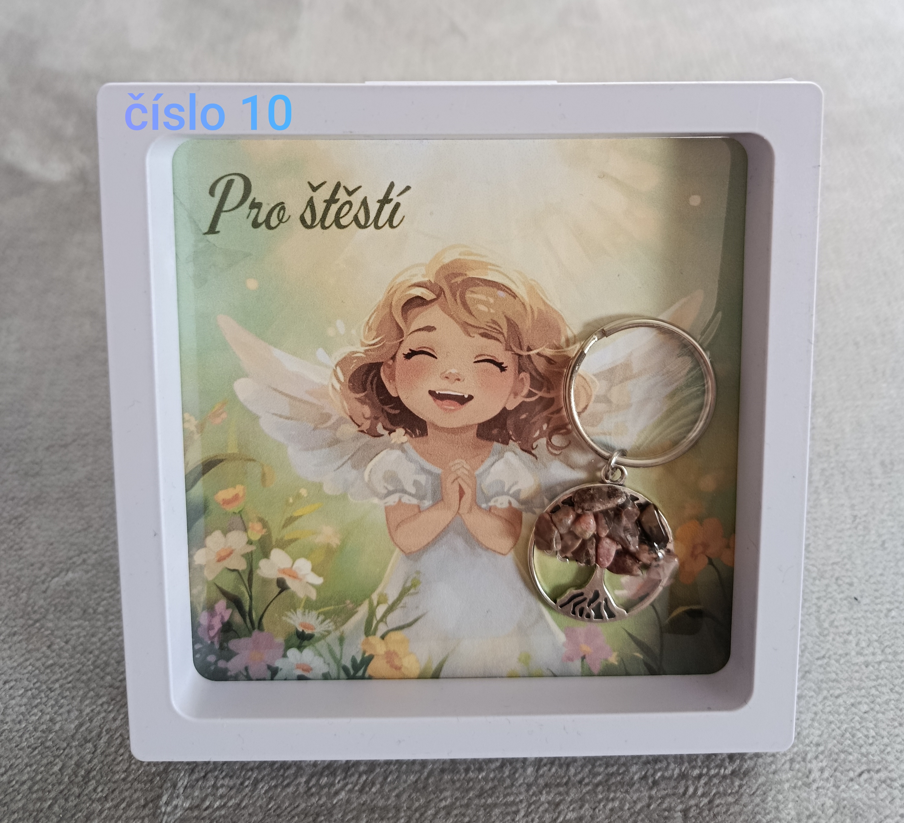 Klíčenka strom života s kamínky 