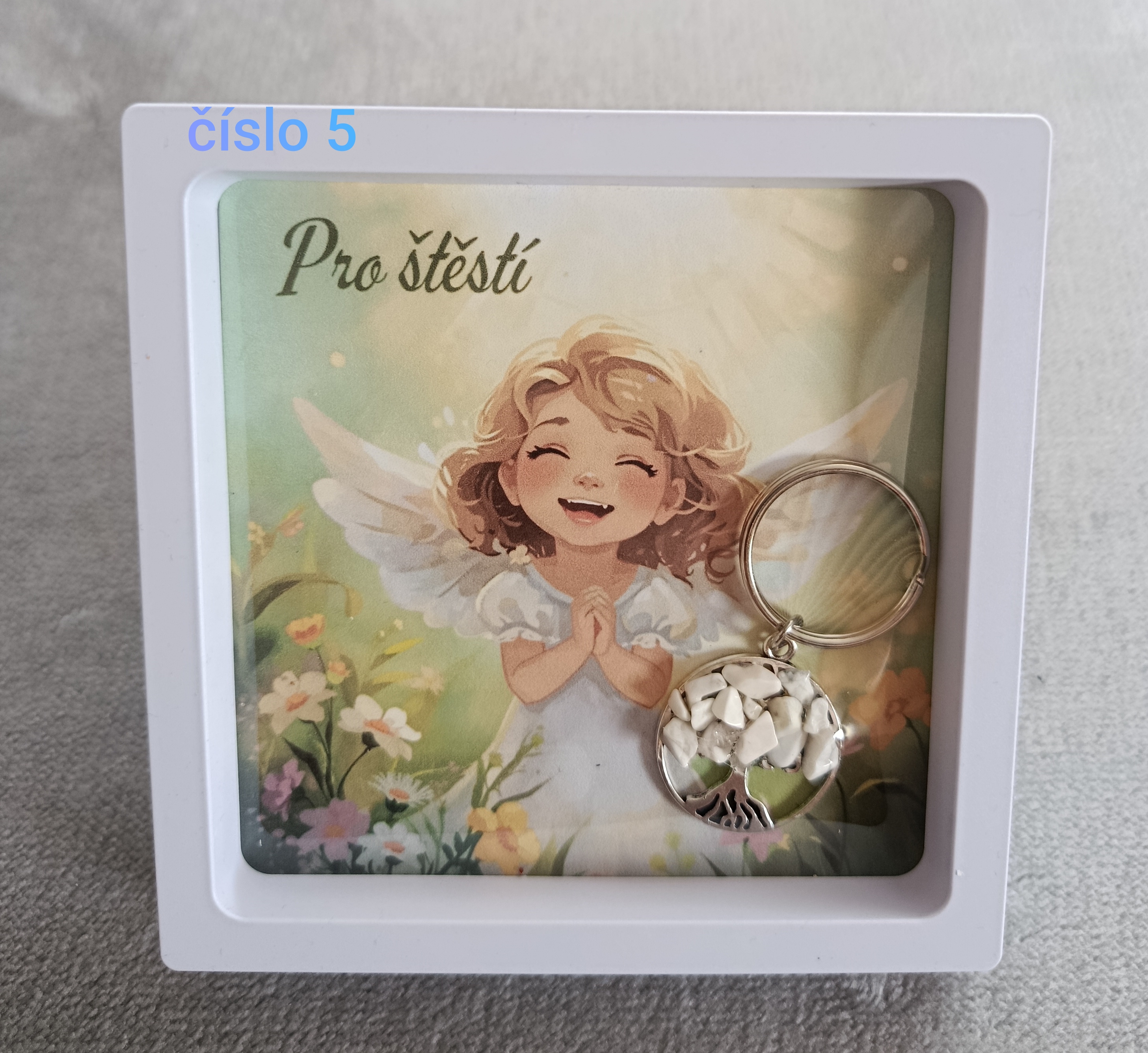 Klíčenka strom života s kamínky 