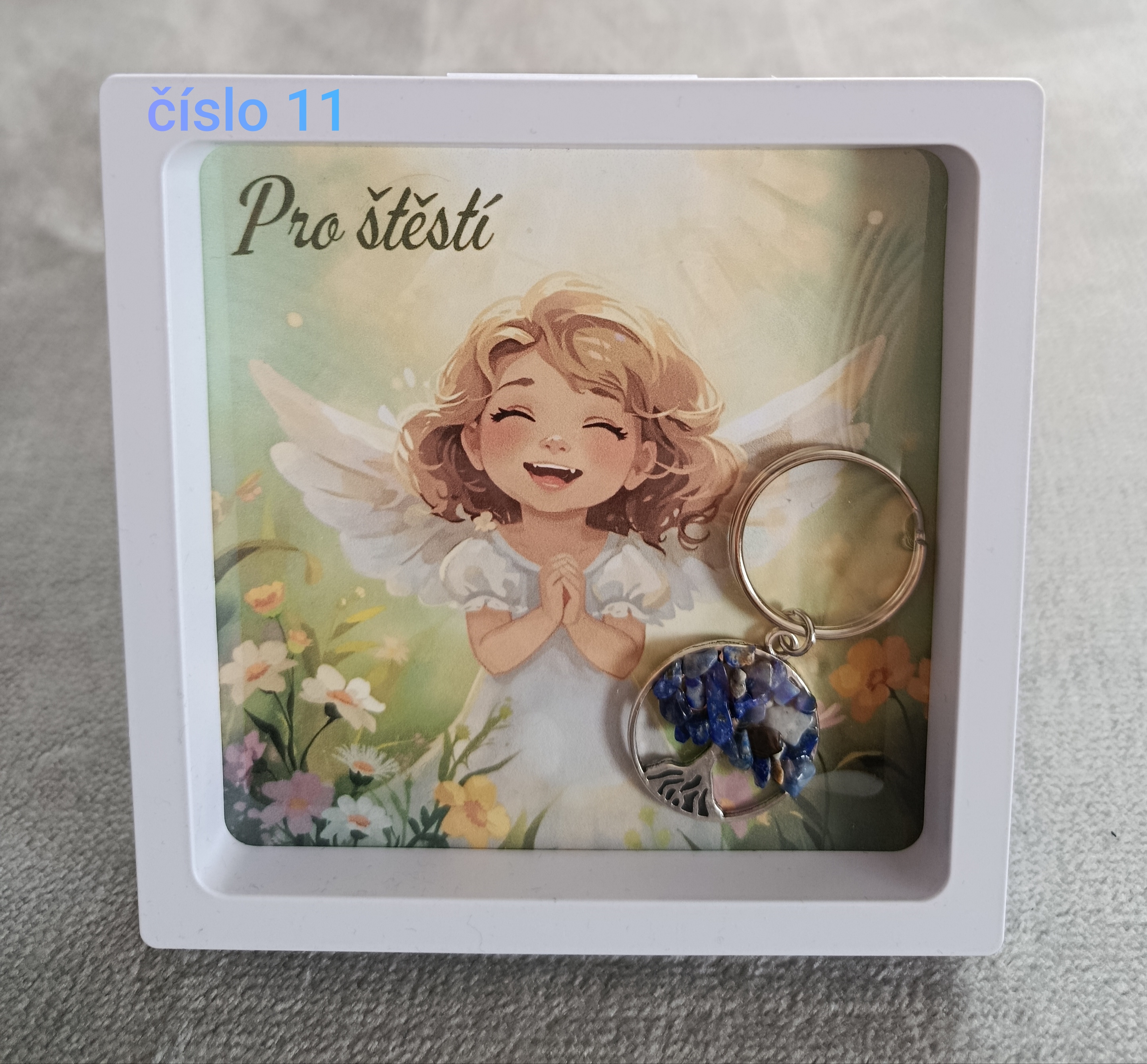 Klíčenka strom života s kamínky 